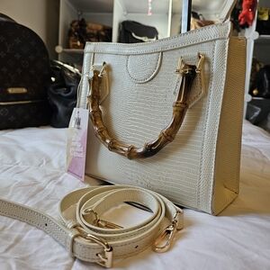 Crossbody Bag with Bamboo Handle